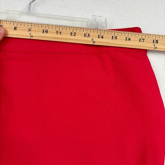 Maggie Lane Golf Skort Size 12 Coral Red Stretch Pocket Back Zip Built In Shorts - Picture 6 of 8